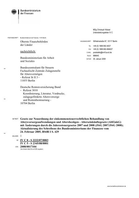 Iv C 8 S 2222 07 0003 Metallrente
