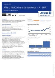 Allianz PIMCO Euro Rentenfonds - A - EUR - MetallRente