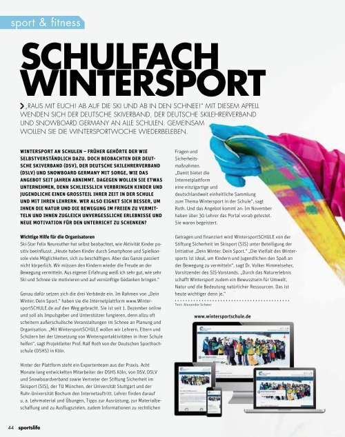 sportslife Dezember / Januar 2016