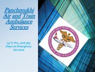 Panchmukhi Air and Train Ambulance Services Gorakhpur and Bhopal