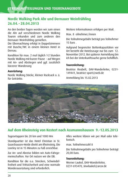 Winterhalbjahr 2012 / 13 - Deutscher Alpenverein - Sektion ...