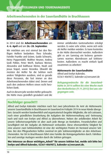 Sektionsheft 2013 - 2 (.pdf) - Deutscher Alpenverein - Sektion ...