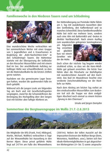 Sektionsheft 2013 - 2 (.pdf) - Deutscher Alpenverein - Sektion ...