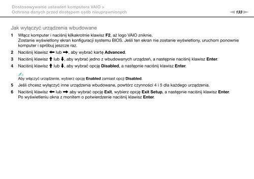 Sony VPCSA3M9E - VPCSA3M9E Istruzioni per l'uso Polacco