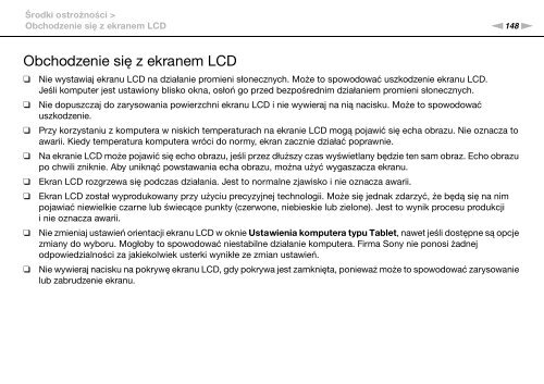 Sony VPCSA3M9E - VPCSA3M9E Istruzioni per l'uso Polacco