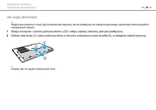 Sony VPCSA3M9E - VPCSA3M9E Istruzioni per l'uso Polacco