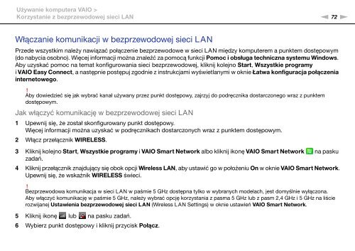 Sony VPCSA3M9E - VPCSA3M9E Istruzioni per l'uso Polacco