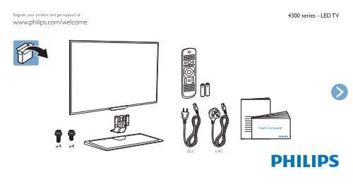 Philips 4000 series T&eacute;l&eacute;viseur LED Full HD - Guide de mise en route - BUL