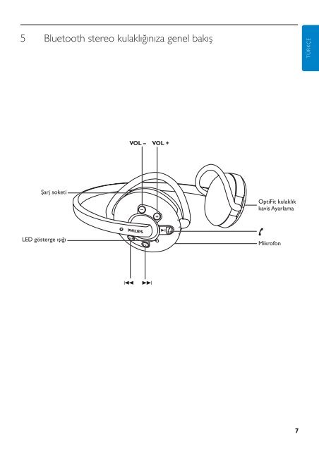 Philips Casque st&eacute;r&eacute;o avec micro Bluetooth - Mode d&rsquo;emploi - TUR