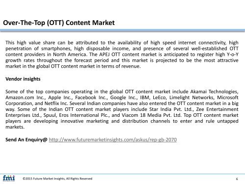 Over-The-Top (OTT) Content Market