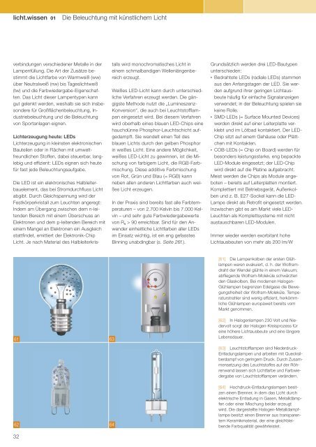 licht.wissen 01 „Die Beleuchtung mit künstlichem Licht“