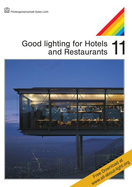 licht.wissen No. 11 "Good Lighting for Hotels and Restaurants"