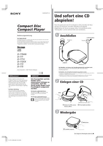 Sony D-172CK - D-172CK Istruzioni per l'uso Tedesco