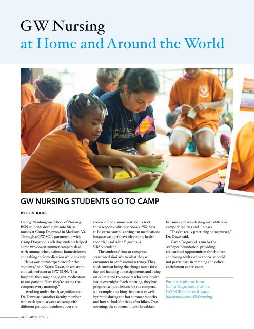 GW Nursing Magazine Fall 2016