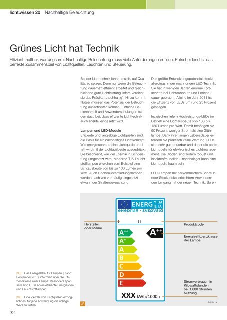 licht.wissen 20 „Nachhaltige Beleuchtung"