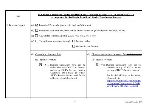 Service Termination Arrangements for Residential Broadband Services