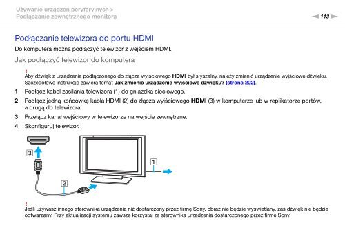 Sony VPCSB1V9E - VPCSB1V9E Istruzioni per l'uso Polacco