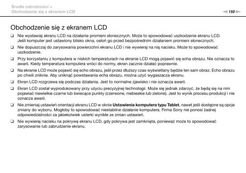 Sony VPCSB1V9E - VPCSB1V9E Istruzioni per l'uso Polacco