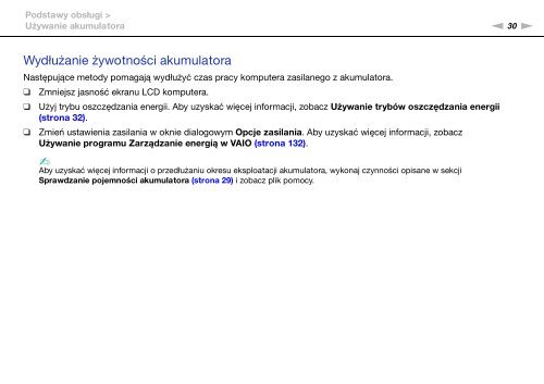 Sony VPCSB1V9E - VPCSB1V9E Istruzioni per l'uso Polacco