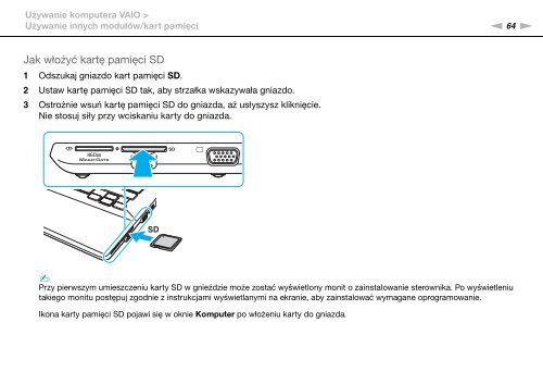 Sony VPCSB1V9E - VPCSB1V9E Istruzioni per l'uso Polacco