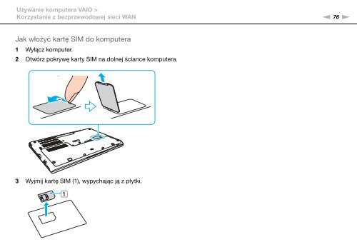 Sony VPCSB1V9E - VPCSB1V9E Istruzioni per l'uso Polacco