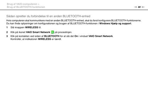 Sony VPCSB1V9E - VPCSB1V9E Istruzioni per l'uso Danese