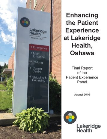 Enhancing the Patient Experience at Lakeridge Health Oshawa