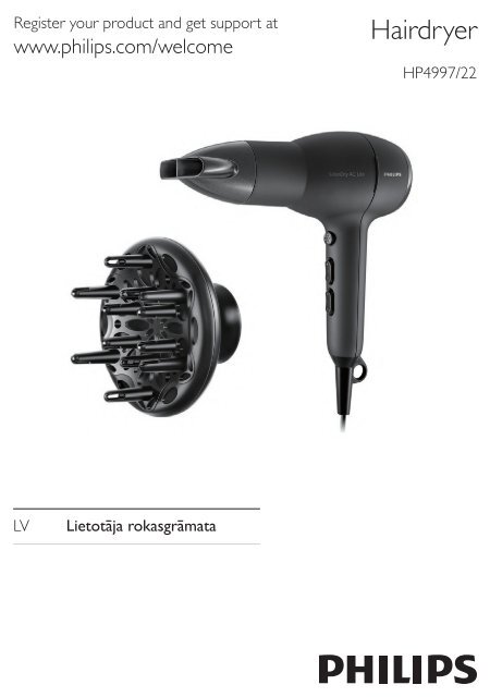 Philips S&egrave;che-cheveux - Mode d&rsquo;emploi - LAV