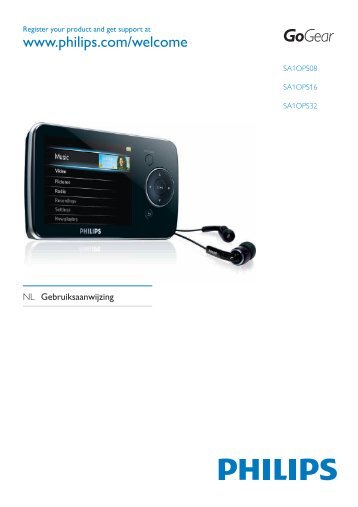 Philips GoGEAR Baladeur vidÃ©o MP3 - Mode dâemploi - NLD