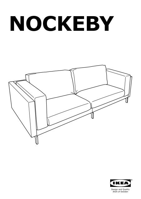Ikea NOCKEBY Divano A 3 Posti - S69150520 - Istruzioni di montaggio
