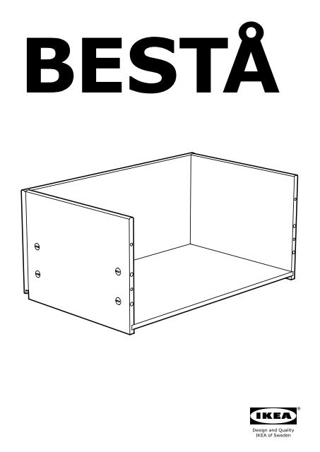 Ikea BEST&Aring; combinazione TV/ante a vetro - S19138205 - Istruzioni di montaggio