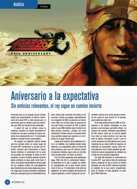 Revista KOF Universe 2