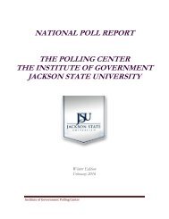 Polling Center JSU Winter 2016 Report