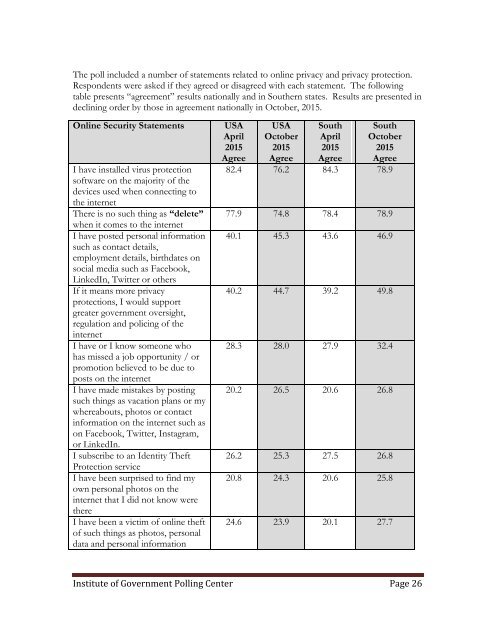 JSU Fall 2015 Report