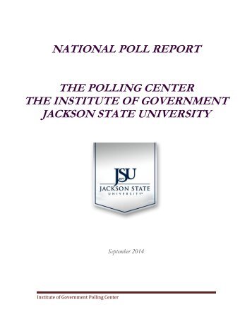 National Poll Report for IOG Sept 2014