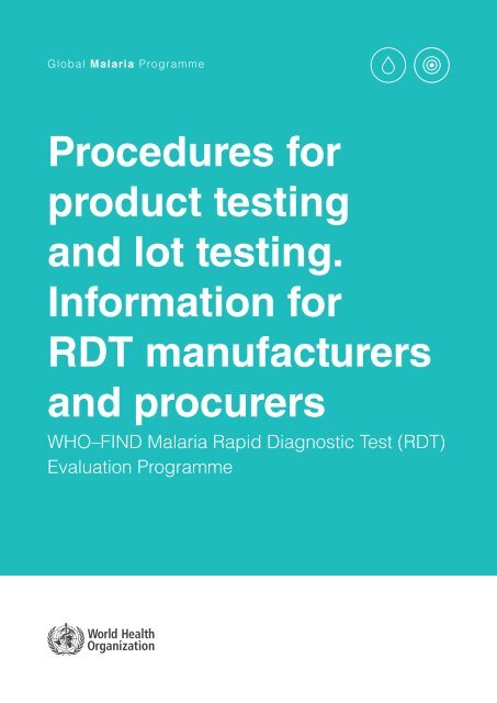 WHO-2015_Procedures-malaria-RDT-productlot-testing