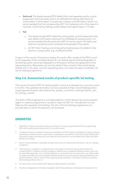 WHO-2015_Procedures-malaria-RDT-productlot-testing