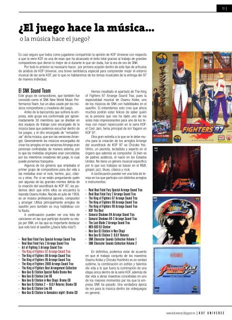 Revista KOF Universe 4