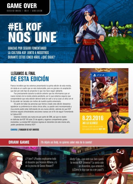 Revista KOF Universe 5