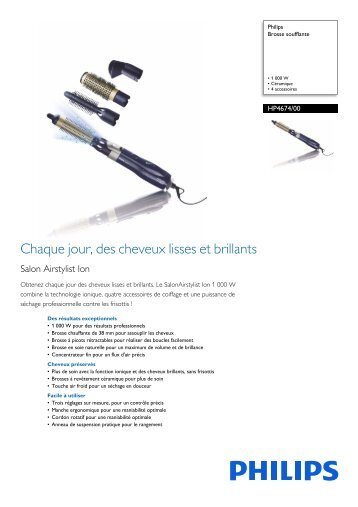 Philips Brosse soufflante - Fiche Produit - FRA