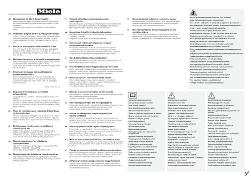 Miele G 4930 Jubilee - Schema di montaggio