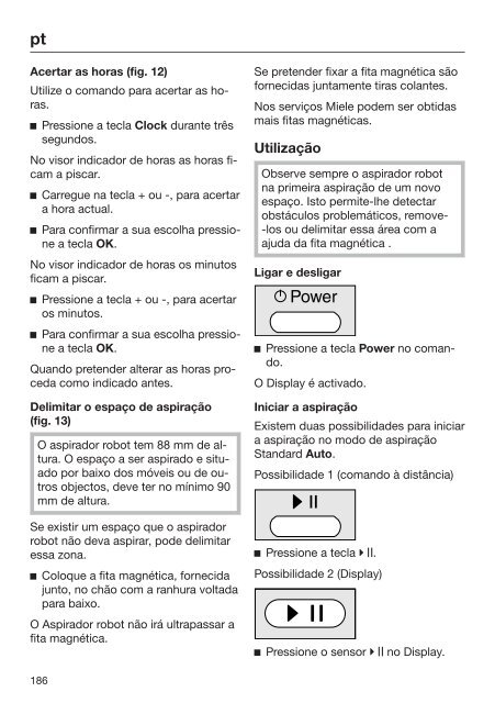 Miele Classic C1 Special PowerLine - SBAD1 - Istruzioni d'uso