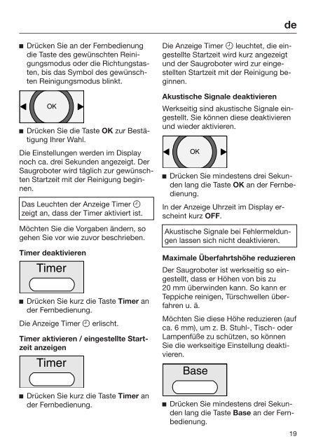 Miele Classic C1 Special PowerLine - SBAD1 - Istruzioni d'uso