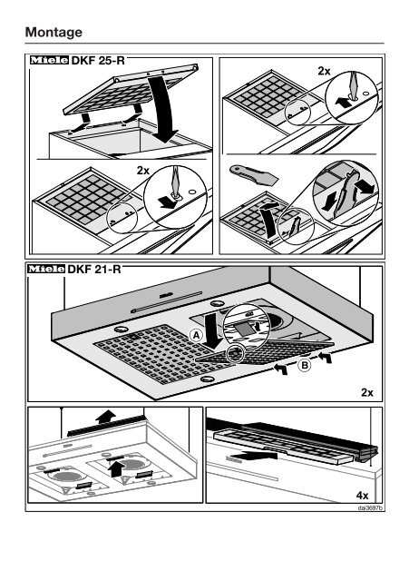 Miele DKF 12-R - Istruzioni d'uso/Istruzioni di montaggio