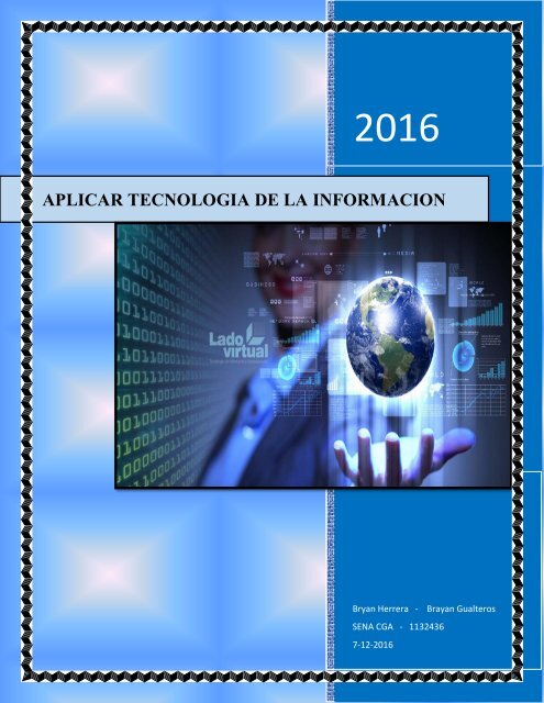 APLICAR TECNOLOGÍAS DE LA INFORMACION