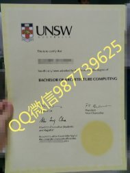 QQ微信987739625办理澳洲新南威尔士大学UNSW毕业证成绩单学历认证文凭真实可查学位认证The University of New South Wales