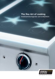 the fine Art of cooking - MENU SYSTEM AG