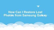 How Can I Restore Lost Photos from Samsung Galaxy