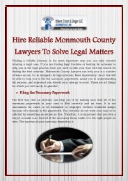 Hire Reliable Monmouth County Lawyers To Solve Legal Matters