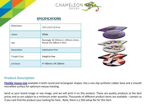 Precision Mouse Mats - Chameleon Print Group